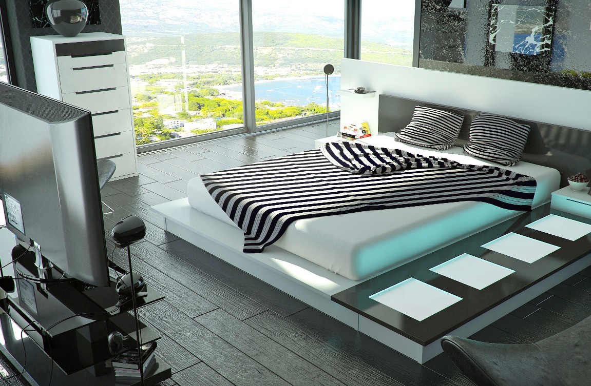 Дизайн спальни в стиле Хай-тек: фото лучших интерьеров на INMYROOM