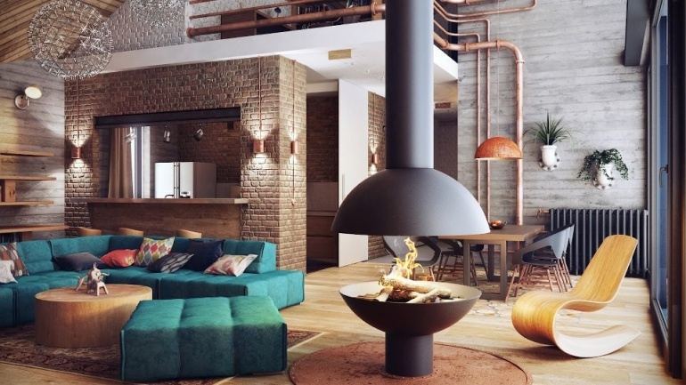 Стиль Лофт в интерьере квартиры и дома, фото примеров дизайна в стиле лофт